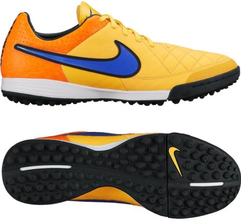 Сороконожки Nike TIEMPO LEGACY TF 631517-858 цвет: оранжевый/желтый/синий