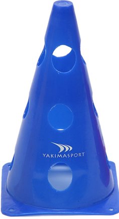 Конус тренировочный с отверстиями Yakimasport 100042 23 см синий