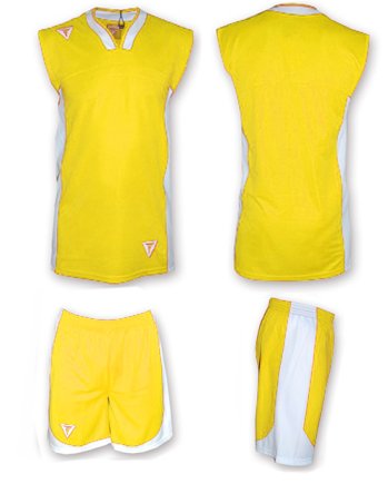 Баскетбольная форма Titar Лига цвет: желтый/белый