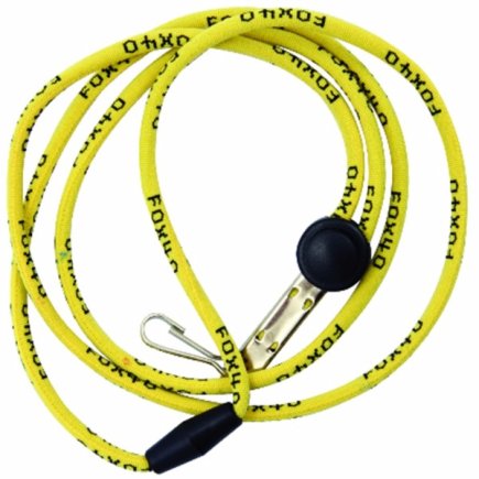 Шнурок для свистка судьи «FOX» 4048 с карабином, цвет: жёлтый