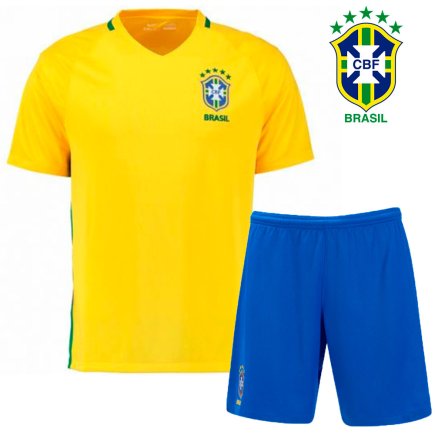 Футбольна форма Сборная Бразилії (Brasil) дитяча колір: жовтий/синій