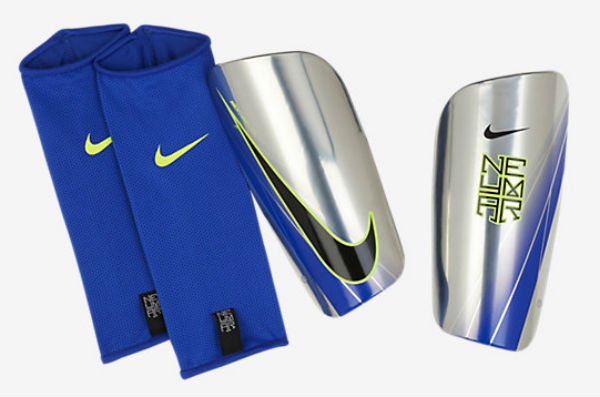 Щитки футбольные Nike NJR Mercurial Lite 012 цвет: синий/серебристый