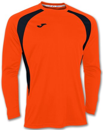 Футболка игровая с длинным рукавом Joma Champion III 100015.801 оранжево-черная