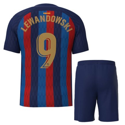 Новая Футбольная форма Барселона Левандовски 9 (Barcelona Lewandowski 9) 2022-2023 игровая/повседневная 11220712 цвет: темно-синий