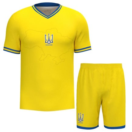 Новая Футбольная форма Украина с гербом 2023-2024 игровая/повседневная 11229503 цвет: желтый