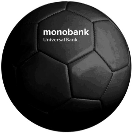 М'яч футбольний чорний розмір 5 під брендування реклами друк логотипу