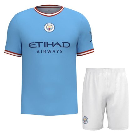 Новая Футбольная форма Манчестер Сити Холанд 9 (Manchester City Haaland 9) 2022-2023 игровая/повседневная 11223311 цвет: голубой