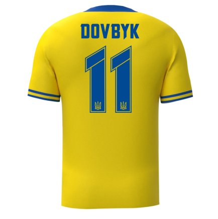 Нова Футболка Україна Довбик 11 (Dovbyk 11 Ukraine) 2023-2024 ігрова/повсякденна 14225003 колiр: жовтий