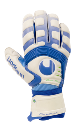 Вратарские перчатки Uhlsport CERBERUS AQUASOFT RF New Rollfinger & blue palm 100032501