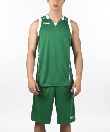 Баскетбольная футболка Joma Cancha II 100049.450 цвет: зеленый/белый
