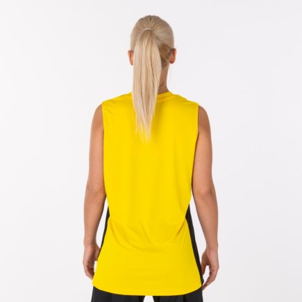 Баскетбольная футболка Joma CANCHA III 901129.901 женская цвет: желтый/черный