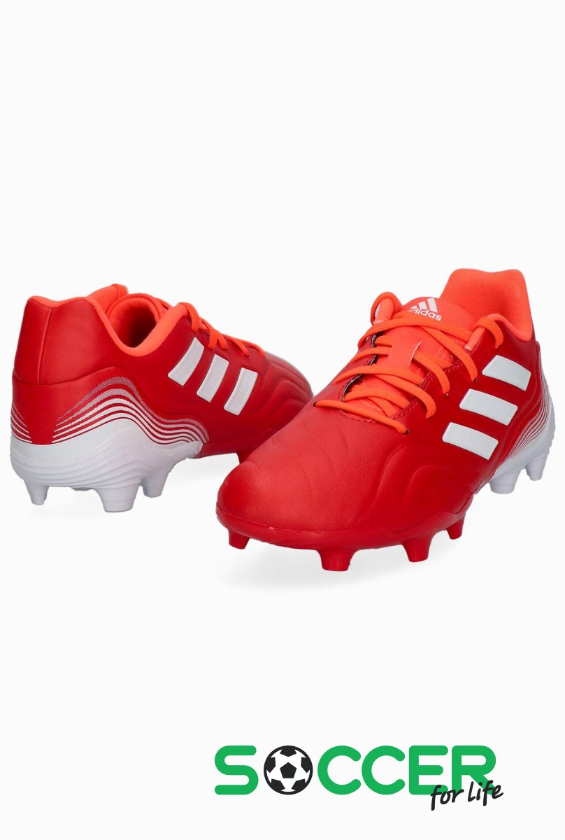adidas Copa Sense.3 FG J Red/White/Solar Red Youth Soccer Cleats - model  FY6153 | SoccerGarage.com