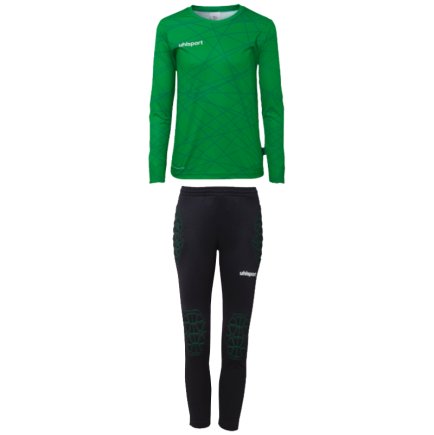 Вратарский комплект UHLSPORT Prediction 100529370 детский цвет:зеленый/черный