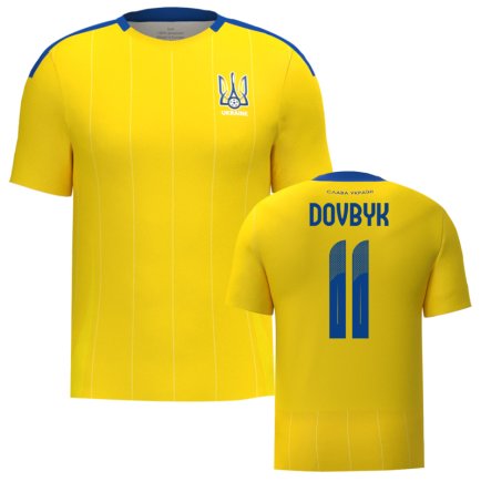 Новая Футболка Украина Довбик 11 (Dovbyk 11 Ukraine) 2024-2025 игровая/повседневная 15226203 цвет: желтый