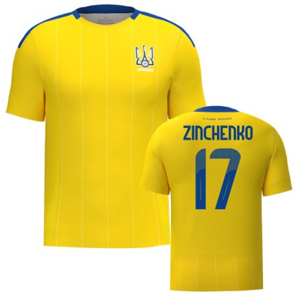 Новая Футболка Украина Зинченко 17 (Zinchenko 17 Ukraine) 2024-2025 игровая/повседневная 15224803 цвет: желтый