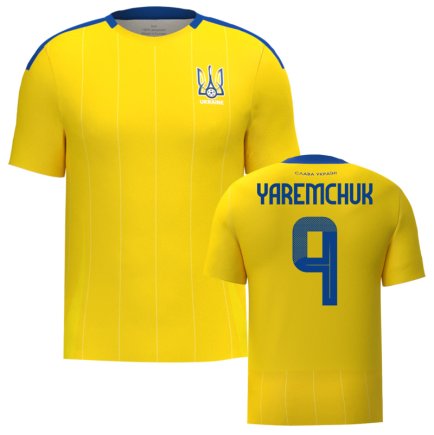 Новая Футболка Украина Яремчук 9 (Yaremchuk 9 Ukraine) 2024-2025 игровая/повседневная 15225203 цвет: желтый