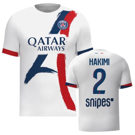 Футболка ПСЖ Хакими 2 (PSG Hakimi 2) 2024-2025 игровая/повседневная 15226810 цвет: белый