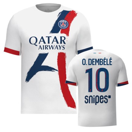 Футболка ПСЖ Дембеле 10 (PSG Dembele 10) 2024-2025 игровая/повседневная 15227010 цвет: белый