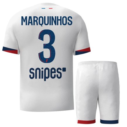 Футбольная форма ПСЖ Маркиньос 3 (PSG Marquinhos 3) 2024-2025 игровая/повседневная 15227310 цвет: белый