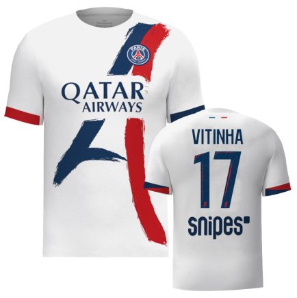 Футболка ПСЖ Витинья 17 (PSG Vitinha 17) 2024-2025 игровая/повседневная 15227410 цвет: белый