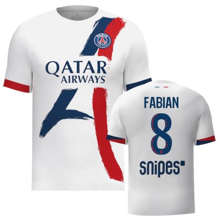 Футболка ПСЖ Фабиан 8 (PSG Fabian 8) 2024-2025 игровая/повседневная 15227610 цвет: белый