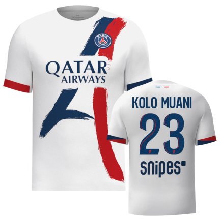 Футболка ПСЖ Коло Муани 23 (PSG Kolo Muani 23) 2024-2025 игровая/повседневная 15228010 цвет: белый