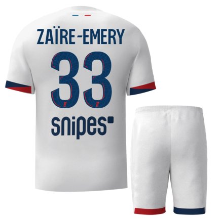 Футбольная форма ПСЖ Заир-Эмери 33 (PSG Zaïre-Emery 33) 2024-2025 игровая/повседневная 15228310 цвет: белый