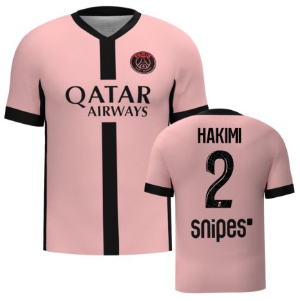 Футболка ПСЖ Хакими 2 (PSG Hakimi 2) 2024-2025 игровая/повседневная 15229409 цвет: розовый