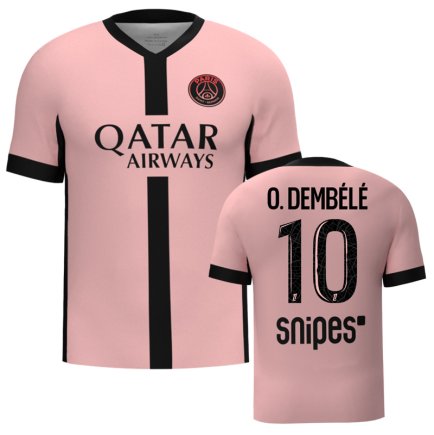 Футболка ПСЖ Дембеле 10 (PSG Dembele 10) 2024-2025 игровая/повседневная 15229609 цвет: розовый