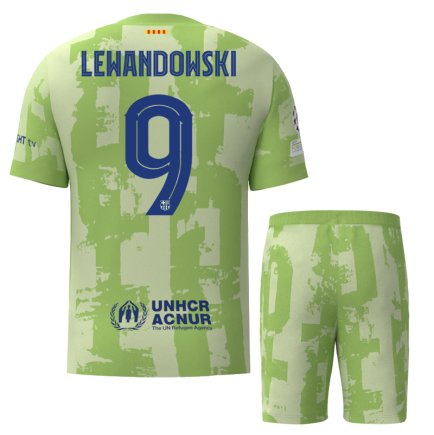 Футбольная форма Барселона Левандовски 9 (Barcelona Lewandowski 9) 2024-2025 игровая/повседневная 15231807 цвет: зеленый