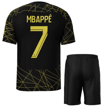 Футбольная форма ПСЖ Мбаппе 7 (PSG Mbappe 7) 2022-2023 игровая/повседневная 10227001 цвет: черный