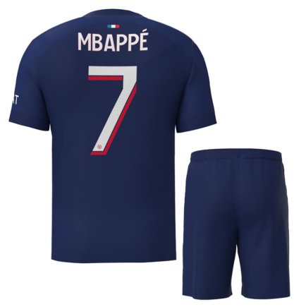 Футбольная форма ПСЖ Мбаппе 7 (PSG Mbappe 7) 2023-2024 игровая/повседневная 11225012 цвет: темно-синий
