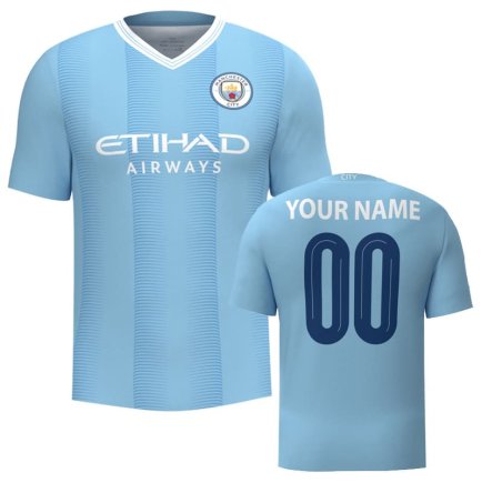 Футболка Manchester City (Манчестер Сити, Ман Сити) 2023-2024 игровая/повседневная 11225611 цвет: голубой Футболка Manchester City (Манчестер Сити, Ман Сити) 2023-2024 игровая/повседневная 11225611 цвет: голубой