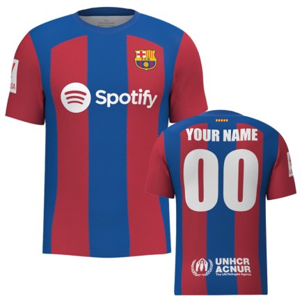 Футболка Barcelona (Barca, Барса) 2023-2024 игровая/повседневная 11227404 цвет: синий