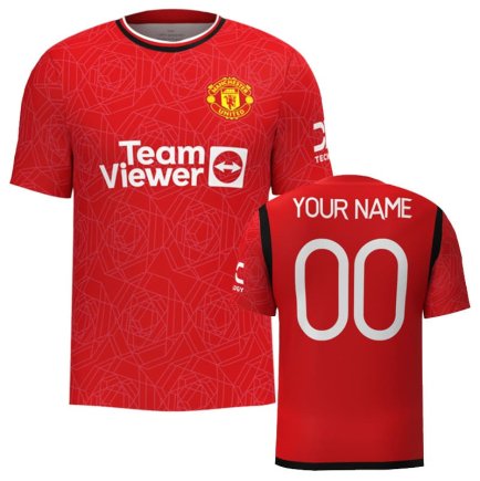 Футболка Manchester United (Манчестер Юнайтед) 2023-2024 игровая/повседневная 11228002 цвет: красный