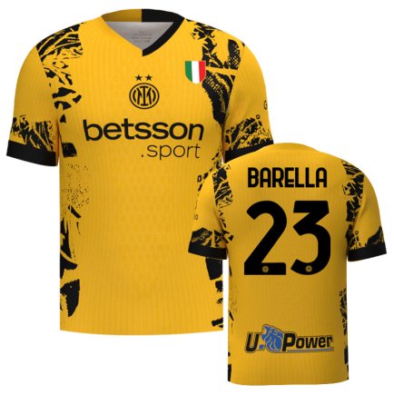 Футболка Интер Милан Барелла 23 (Inter Milan Barella 23) 2024-2025 игровая/повседневная 15234103 цвет: желтый