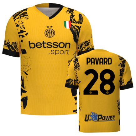 Футболка Интер Милан Павар 28 (Inter Milan Pavard 28) 2024-2025 игровая/повседневная 15234503 цвет: желтый