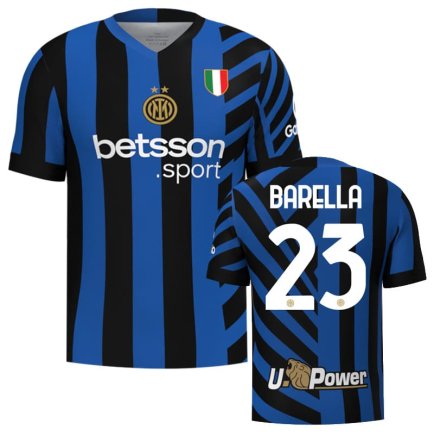 Футболка Интер Милан Барелла 23 (Inter Milan Barella 23) 2024-2025 игровая/повседневная 15235504 цвет: синий