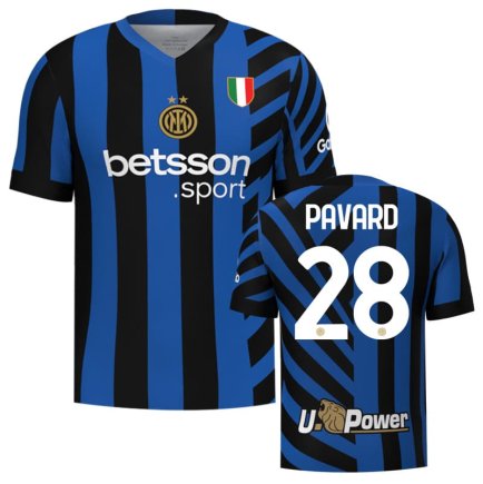 Футболка Интер Милан Павар 28 (Inter Milan Pavard 28) 2024-2025 игровая/повседневная 15235904 цвет: синий