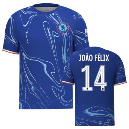 Футболка Челси Жоау Феликс 14 (Chelsea Joao Félix 14) 2024-2025 игровая/повседневная 15238504 цвет: синий