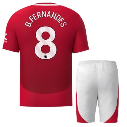 Футбольная форма Манчестер Юнайтед Фернандес 8 (Manchester United Fernandes 8) 2024-2025 игровая/повседневная 15240702 цвет: красный