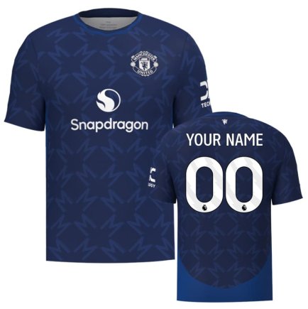 Футболка Manchester United (Манчестер Юнайтед) 2024-2025 игровая/повседневная 115240812 цвет: темно-синий