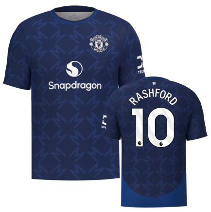 Футболка Манчестер Юнайтед Рашфорд 10 (Manchester United Rashford 10) 2024-2025 игровая/повседневная 15241012 цвет: темно-синий