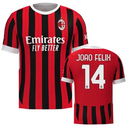 Футболка Милан Жоау Феликс 14 (Milan Joao Félix 14) 2024-2025 игровая/повседневная 15241602 цвет: красный
