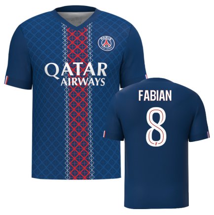 Новая Футболка ПСЖ Фабиан 8 (PSG Fabian 8) 2025-2026 игровая/повседневная 15243312 цвет: темно-синий