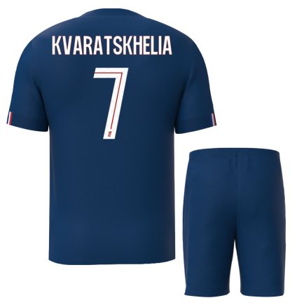 Новая Футбольная форма ПСЖ Кварацхелия 7 (PSG Kvaratskhelia 7) 2025-2026 игровая/повседневная 15243412 цвет: темно-синий