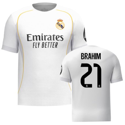 Новая Футболка Реал Мадрид Брахим 21 (Real Madrid Brahim 21) 2025-2026 игровая/повседневная 15244910 цвет: белый