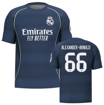 Новая Футболка Реал Мадрид Александер-Арнольд 66 (Real Madrid  Alexander-Arnold 66) 2025-2026 игровая/повседневная 15248604 цвет: синий