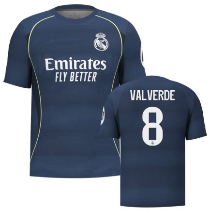 Новая Футболка Реал Мадрид Вальверде 8 (Real Madrid Valverde 8) 2025-2026 игровая/повседневная 15248904 цвет: синий
