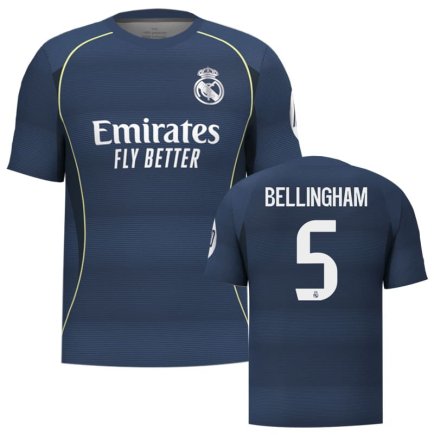 Новая Футболка Реал Мадрид Беллингем 5 (Real Madrid Bellingham 5) 2025-2026 игровая/повседневная 15249104 цвет: синий